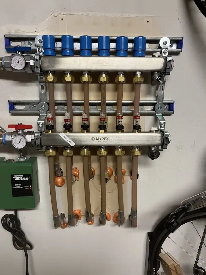 Plumber performing Gas Line Installation at a residential property in North Fair Oaks